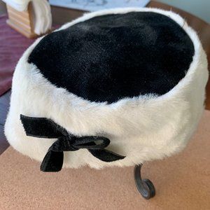 Vintage Faux Fur Two-Tone Hat